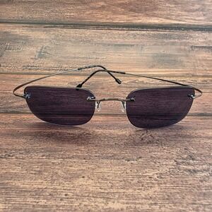 Marchon Airlock 700/9S 321 Rimless Eyeglasses Black Gunmetal 52-21-150